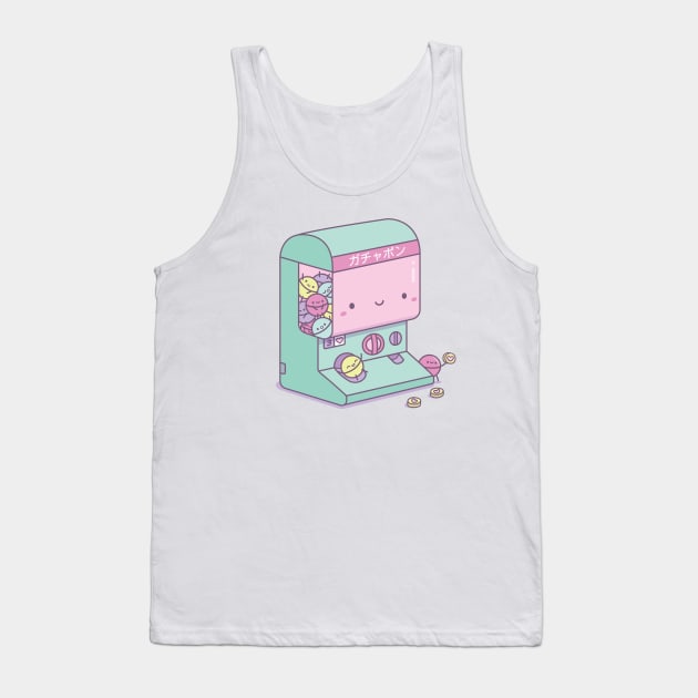 Cute Japanese Gachapon Capsule Toy Machine Tank Top by rustydoodle